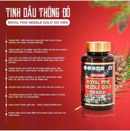 Tinh Dầu Thông Đỏ Royal Pine Needle Gold – Bí Quyết Sống Khỏe, Đẹp Lâu